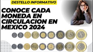 Monedas en circulación en Mexico 2024 ¡Descubre su Valor historia belleza y significado [upl. by Fredkin]