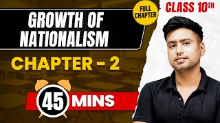 GROWTH OF NATIONALISM in 45 Mins  Complete Chapter MindMap  Class 10 ICSE SST [upl. by Udele]