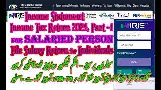 Salary Return for Individuals  Part1  Income Statement  Income Tax Return Filing Salaried Person [upl. by Lennod]