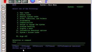AS400 Tutorial  Navigation Menus and FKeys [upl. by Ikkiv]