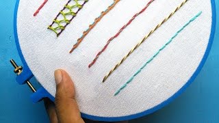 Hand Embroidery for Beginners  Part 3  5 Back Stitch Variations  HandiWorks 57 [upl. by Jessica98]