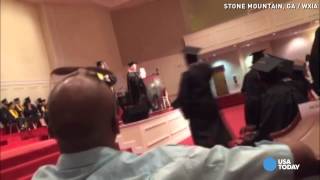 Racial remark during high school graduation shocks crowd [upl. by Lesna629]