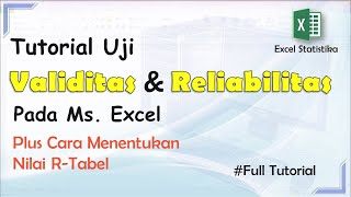 Cara Melakukan Uji Validitas dan Uji Reliabilitas Menggunakan Microsoft Excel  FULL TUTORIAL [upl. by Ahsitel]