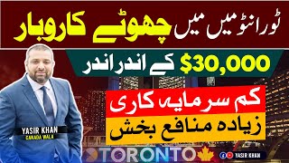 Small Businesses in Toronto CANADA  under 30000  Business Ideas ٹورنٹو کینیڈا میں چھوٹے کاروبار [upl. by Yelyk]