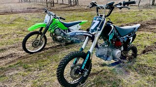 Pitster Pro X4 190cc Project is a RIPPER Piranha YX190cc Vs KLX 140cc [upl. by Adamson]