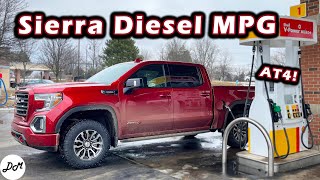 2022 GMC Sierra 1500 AT4 Duramax Diesel – MPG Test  Realworld Highway Range and Fuel Economy [upl. by Pammie]