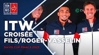 🇬🇧 Linterview croisée de Fils et RogerVasselin  Davis Cup Finals 2023 Manchester  FFT [upl. by Swords]