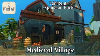 We Built a FUNCTIONAL Medieval Village using Sims 4 For Rent [upl. by Darcie]