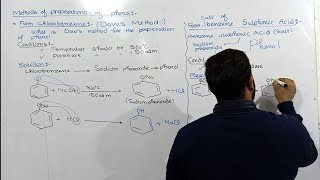 Methods of preparation of phenol  Dows method amp From benzene Sulphonic acid  12th class  ch11 [upl. by Htebazile]