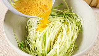 Cabbage with eggs is better than pizza Easy quick and very delicious recipe [upl. by Chui911]