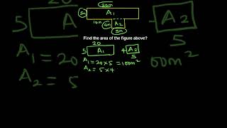 Area of composite shapes part 1 Stepbystep instructions Shorts maths geometry [upl. by Jerrol]