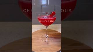 Cherry Gin Sour🍒 gincocktails cocktails summerdrinks [upl. by Noirod]