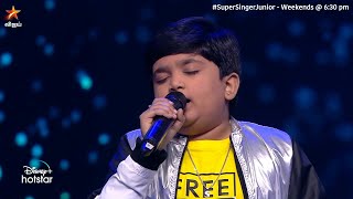 Sarvesh ன் குரலில் quotபூங்காற்றே கொஞ்சம் உண்மை சொல்ல வருவாயாquot🎤🎶  Super Singer Junior 8 [upl. by Ttocserp]