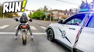 COPS VS BIKERS  MOTORCYCLE POLICE CHASE  ANGRY amp COOL COPS 2024 [upl. by Yendroc]