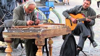 Hungarian gypsy Street MusiciansCimbalom  Copenhagen August 2014 Part 1 [upl. by Einnov774]