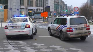 Brussels Police High Speed Responding To Different Emergency Calls  Politie Brussel met spoed 2 [upl. by Epolulot349]