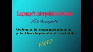 Lagranges interpolation formula interesting amp simple examplePART3 [upl. by Cerf382]