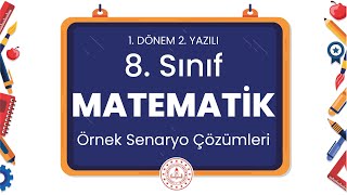 8 Sınıf Matematik 1 Dönem 2 Yazılı Örnek Senaryo Çözümleri [upl. by Giamo]