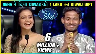 Neha Kakkar Gets EMOTIONAL Gives 1 LAKH To Indian Idol Contestant Diwas  Vishal Dadlan amp Anu Malik [upl. by Lothaire800]