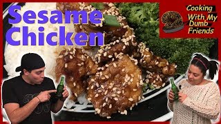 Easy Sesame Chicken Recipe  Cooking with my Dumb Friends  With Trevor [upl. by Baumbaugh445]