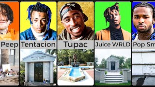 Tombstones of the Most Famous Rappers Who Died  Comparison [upl. by Dlanor]