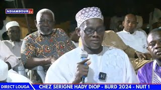 DIRECT LOUGA  BURD 2024 NUIT 1  CHEZ SERIGNE HADY DIOP [upl. by Tnarg]