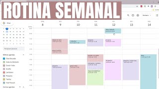 PLANEJAMENTO SEMANAL com GOOGLE AGENDA  Como usar  Dicas de organização [upl. by Ecnaiva]