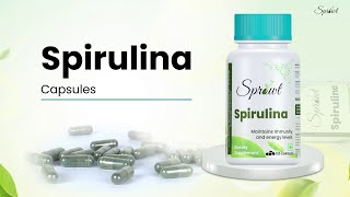 Sprowt Spirulina Capsules Maintains Immunity And Boosts Energy Levels [upl. by Akenom]