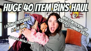 Huge 40 Item Haul to sell on Poshmark amp eBay from the Goodwill Bins lets talk new vintage trends [upl. by Taber]