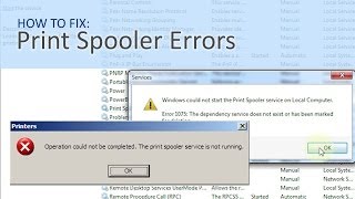 Print spooler service is not running How To Fix [upl. by Elac]