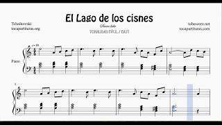 El Lago de los Cisnes Partitura Fácil de Piano [upl. by Dimo915]