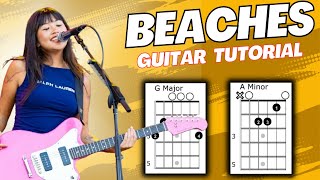 Beaches Beabadoobee Guitar Tutorial [upl. by Atteyek]