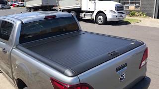 Roller shutter lid on 2018 Mazda BT50 [upl. by Atrebla522]