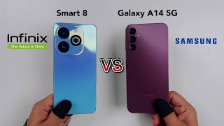 Infinix Smart 8 VS Samsung Galaxy A14  Speed Test [upl. by Htebazileharas]