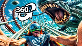 Alien Coaster Youll Never Ride Another Rollercoaster Again VR 360º Video [upl. by Ruyam]