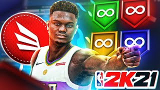 ZION WILLIAMSON SLASHER BUILD IS OVERPOWERED ON NBA 2K21 BEST SLASHER BUILD CRAZY CONTACT DUNKS [upl. by Gillman]