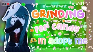 ˙  ꒷ grinding for candies in adopt me 🍭 𖦹˙—🍟🎃 [upl. by Dusty]