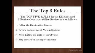 The Keys to an Effective Constructability Review [upl. by Renaud]