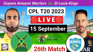 GAW Vs SLK Live  CPL Live  Cpl 2023 Live  Pitch Report Live  Caribbean Premier League 2023 Live [upl. by Berkshire]