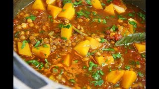 Stewed Lentils MeatFreeMonday  CaribbeanPotcom [upl. by Shawn]