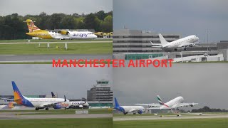 Plane Spotting at Manchester Airport  RW23L Close Up Rotations [upl. by William]