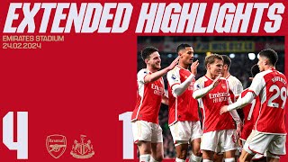 EXTENDED HIGHLIGHTS  Arsenal vs Newcastle United 41  All goals saves skills amp more [upl. by Lorelle]