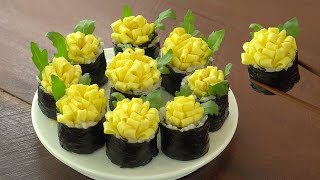 계란3개로 계란꽃김밥 만들기  진짜 맛있는 계란김밥  계란요리  Korean Egg Flower Kimbap Recipe [upl. by Boru]