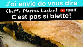 Recette Tourte aux blettes Cheffe Marina Luciani [upl. by Tymon]