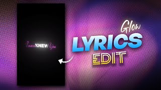 Trending Glowing Text Lyrics Reels Editing  Capcut Tutorial ✨ [upl. by Sair]