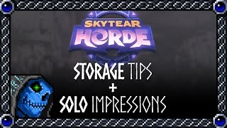 Skytear Horde Deluxe Storage Tips  Solo Impressions [upl. by Felicdad]