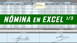 ✅ Nómina COMPLETA en Excel  Percepciones  Deducciones  Fórmulas  Cálculo de ISR  VIDEO 13 🆗 [upl. by Ennovihc]