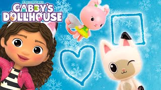 ❄️ SNOW DAY Learn to Draw Shapes with Gabby  GABBYS DOLLHOUSE TOYPLAY ADVENTURES [upl. by Alomeda]