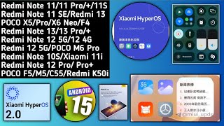 HyperOS 20 New FeaturesHyperOS Note 10S 111121312 5G12 4GAndroid 15MIUI 14June Security [upl. by Nedap72]