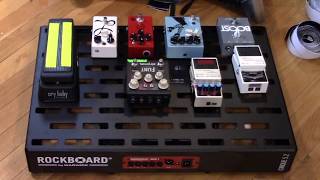 Pedalboard build with WARWICK ROCKBOARD amp handsome Gearmanndude [upl. by Aneerehs]